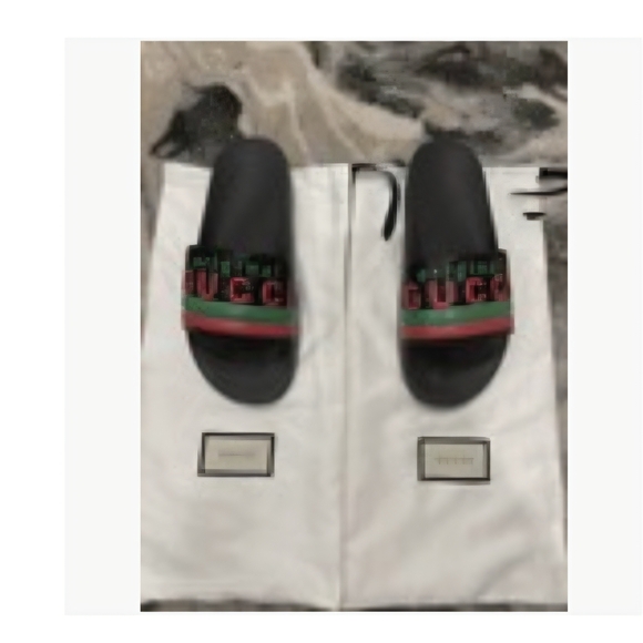 NEW GUCCI SLIDES MEN SIZE 10/WOMEN SIZE 11 SANDALS WITH SHOE BAGS - Picture 7 of 7
